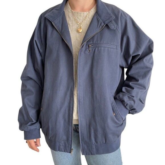 Pendleton Mens Blue Cotton Full Zip Sport Coat Jacket Plaid Lined Sz XL - Picture 4 of 8